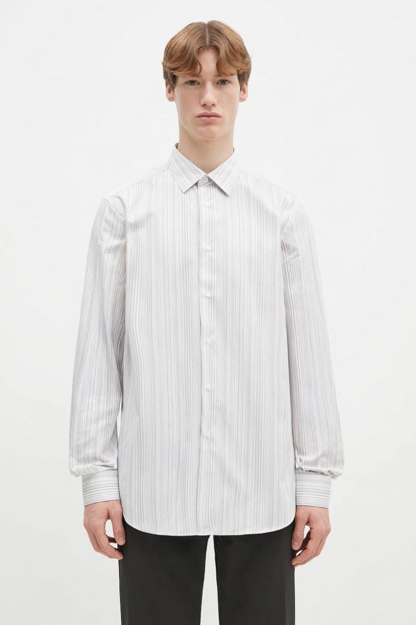 Bavlnená košeľa Paul Smith pánska, biela farba, regular, s klasickým golierom, M1R-800P-P00811