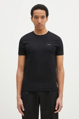 Bavlnené tričko Paul Smith 3-pak pánske, čierna farba, melanžové, M1A-389-M3PK