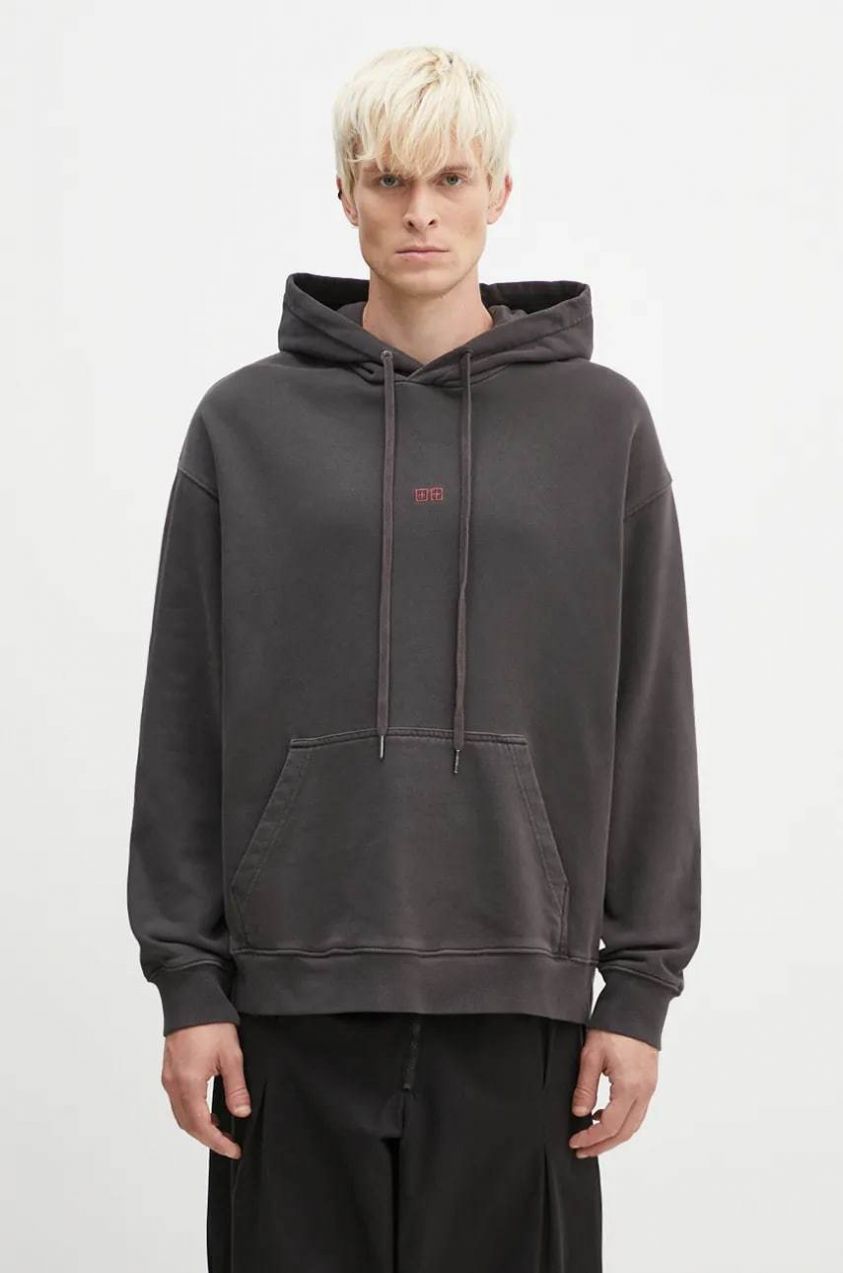 Bavlnená mikina KSUBI Hit List Biggie Hoodie pánska, čierna farba, s kapucňou, s nášivkou, MFA24FL001