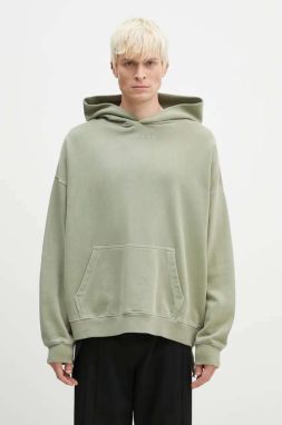 Bavlnená mikina KSUBI Sott Ekcess pánska, zelená farba, s kapucňou, s potlačou, MFA24FL003