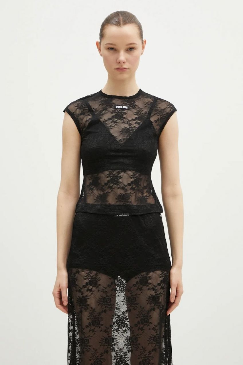 Top KSUBI Slim dámsky, čierna farba, WPS25FT003