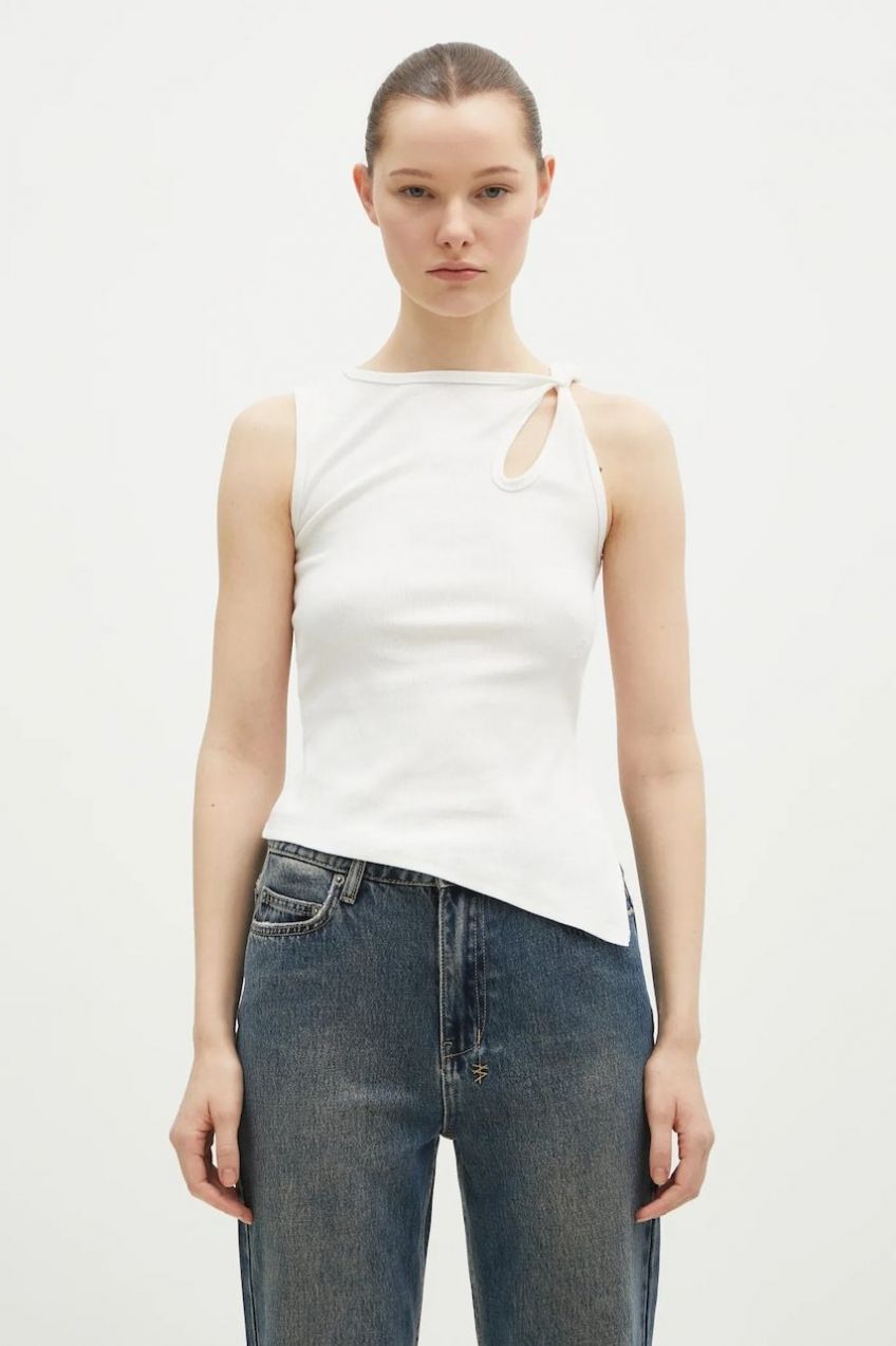 Top KSUBI Twisted Tank dámsky, biela farba, WPS25SI005