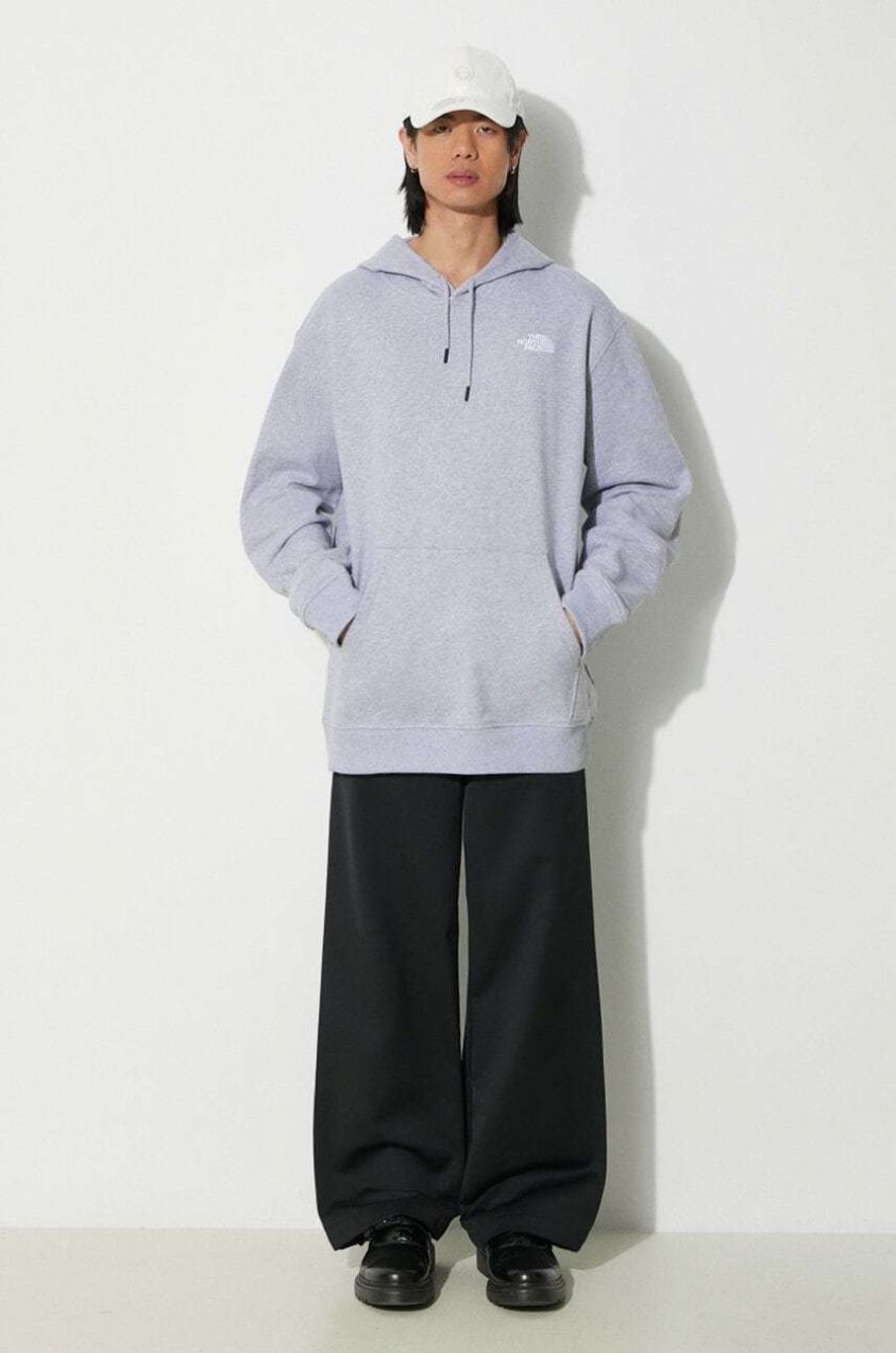 Mikina The North Face M Essential Hoodie pánska, šedá farba, s kapucňou, melanžová, NF0A7ZJ9DYX1