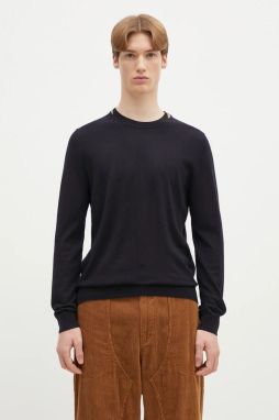 Vlnený sveter Paul Smith pánsky, tmavomodrá farba, tenký, M1R-251Z-P02094