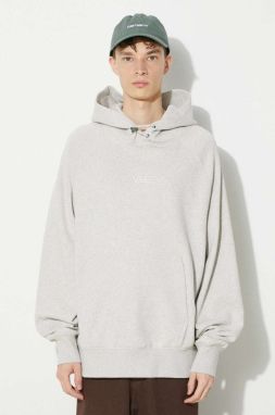 Bavlnená mikina Vans Premium Standards Hoodie Fleece LX pánska, béžová farba, s kapucňou, melanžová, VN000GZ1RKZ1