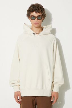 Bavlnená mikina Vans Premium Classics LX Hoodie Fleece pánska, béžová farba, s kapucňou, jednofarebná, VN000GZ189F1