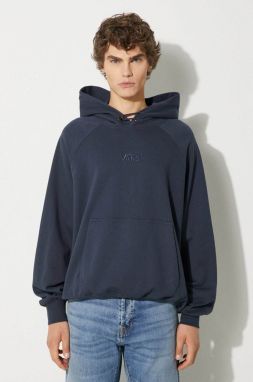 Bavlnená mikina Vans Premium Classics LX Hoodie Fleece pánska, tmavomodrá farba, s kapucňou, jednofarebná, VN000GZ1D6Q1