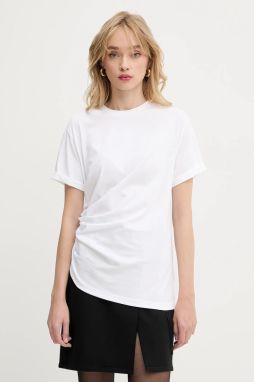 Bavlnené tričko Victoria Beckham dámske, biela farba, 1325JTS006496A