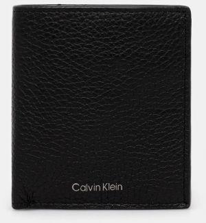 Kožená peňaženka Calvin Klein čierna farba, LV04D1029G
