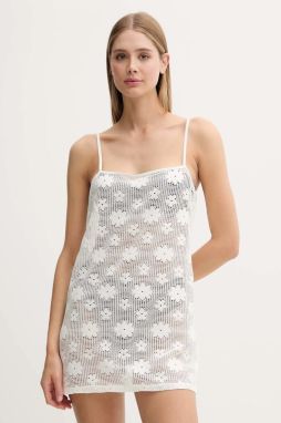 Plážové šaty Hollister Co. béžová farba, KI311-5163