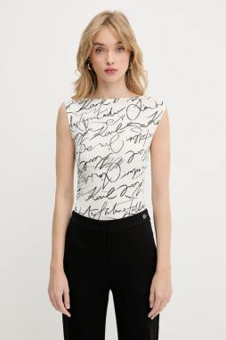 Body Karl Lagerfeld béžová farba, vzorované, A3W17010
