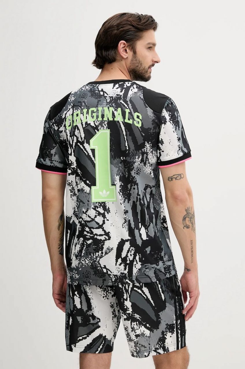 Tričko adidas Originals Archive Jersey pánske, šedá farba, vzorované, KD2351