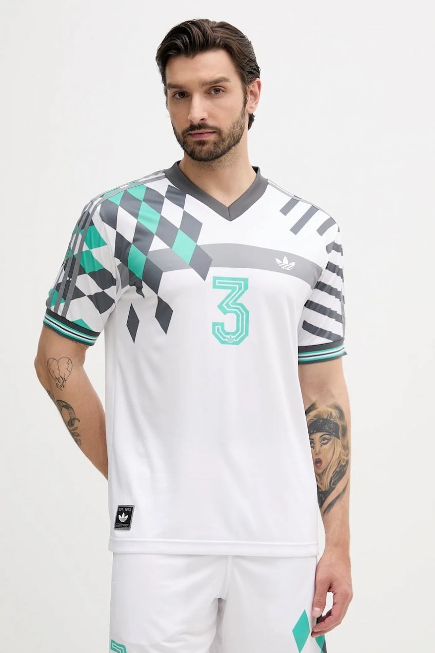 Tričko adidas Originals Nuwave90Sjersey pánske, biela farba, vzorované, KD4870