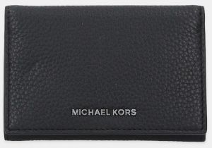 Kožená peňaženka Michael Kors HUDSON čierna farba, 39S5LHDD6L