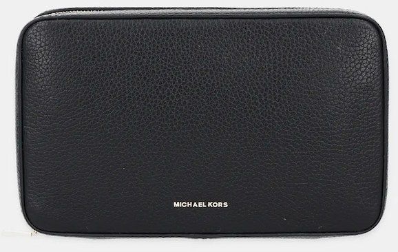 Kožená kozmetická taška MICHAEL Michael Kors čierna farba, 32T5GTMV3L