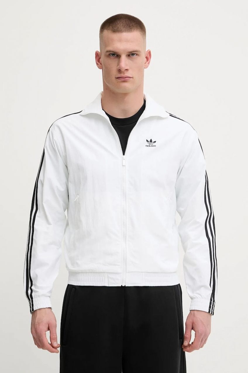Mikina adidas Originals Firebird biela farba, vzorovaná, JY1328