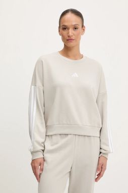 Mikina adidas Essentials béžová farba, s nášivkou, JE0014