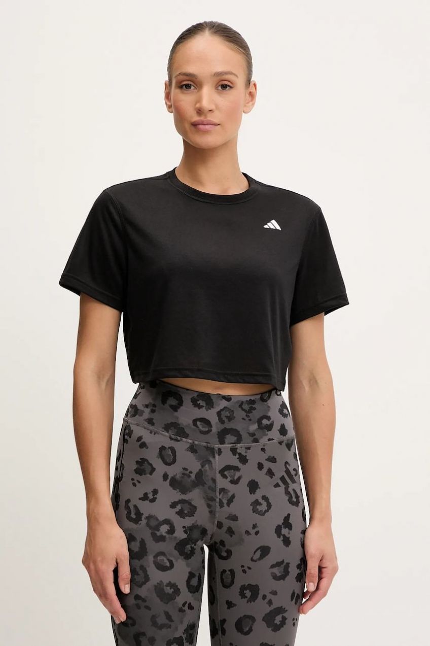 Tréningové tričko adidas Performance WORKOUT ESSENTIALS čierna farba, JC9555