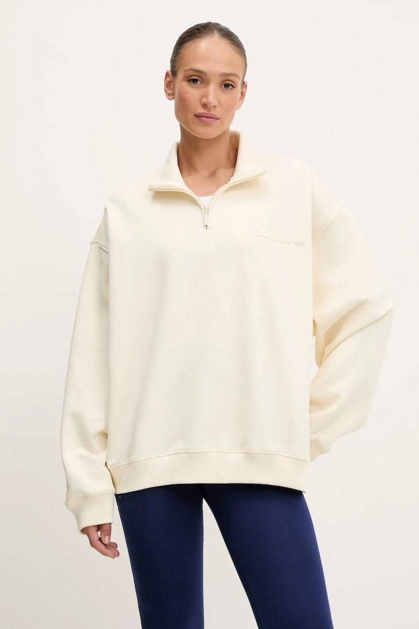 Mikina adidas Originals Essentials béžová farba, jednofarebná, JY3554