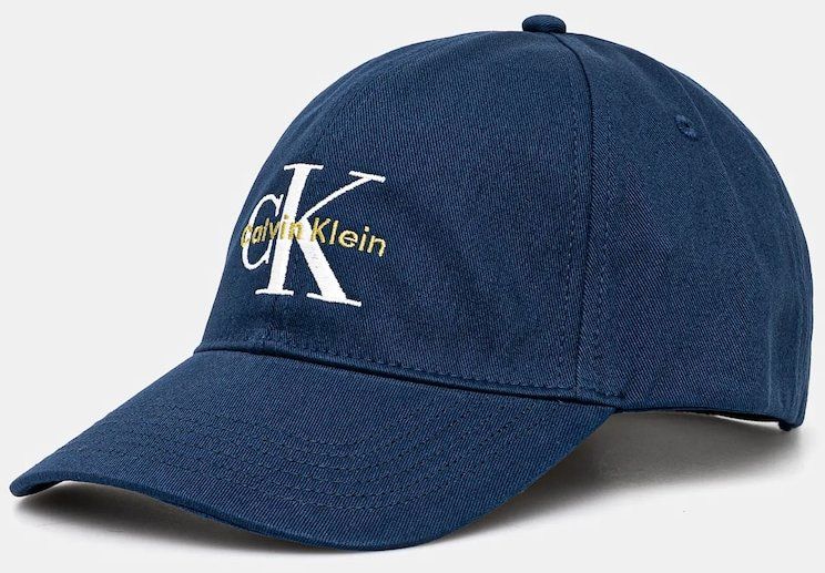 Bavlnená šiltovka Calvin Klein Jeans fialová farba, s nášivkou, LV04G5004G