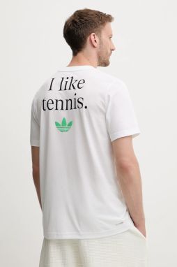 Tričko adidas Originals Tennis Graphic Tee pánske, biela farba, s potlačou, JM8961