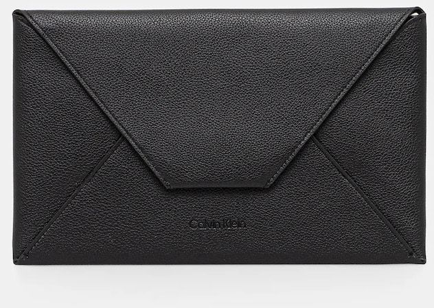 Kožená taška Calvin Klein čierna farba, LV04D1032G