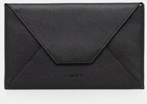 Kožená taška Calvin Klein čierna farba, LV04D1032G