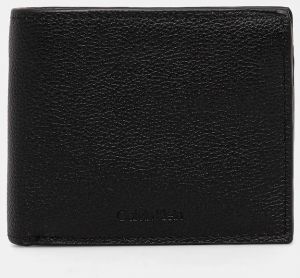 Kožená peňaženka Calvin Klein čierna farba, LV04D1033G