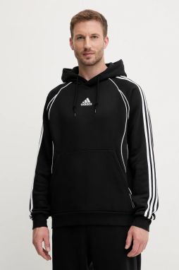 Mikina adidas Originals Teamgeist čierna farba, s kapucňou, s nášivkou, JY6394