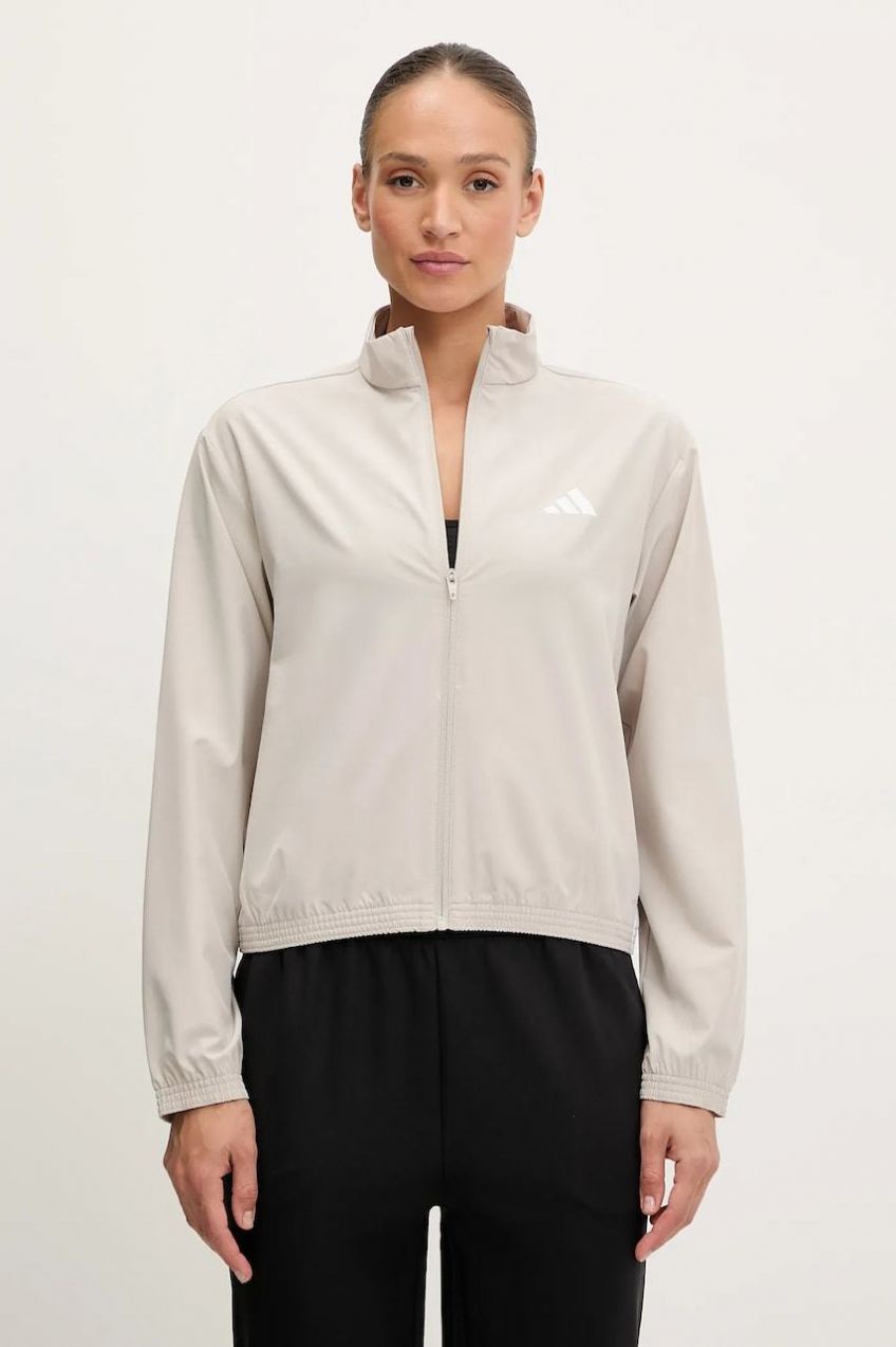 Tréningová mikina adidas Performance Train Essentials béžová farba, vzorovaná, JE6173