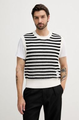 Bavlnená vesta Tommy Hilfiger x F1 THE MOVIE čierna farba, ľahká, MW0MW41385