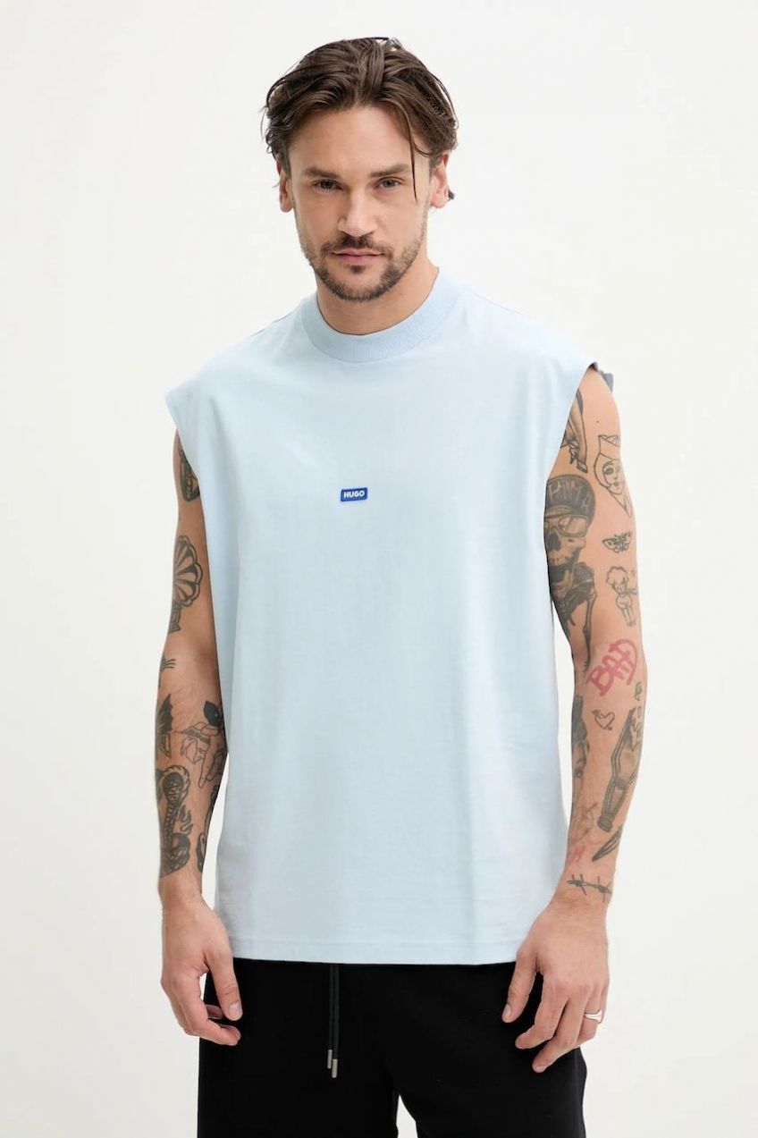 Bavlnené tričko Hugo Blue 50509773
