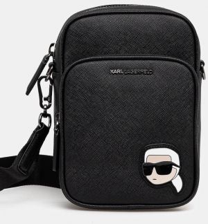 Malá taška Karl Lagerfeld K/IKON pánska, čierna farba, A1M30081