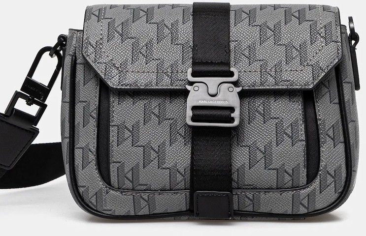 Malá taška Karl Lagerfeld K/IKON šedá farba, A2M30163