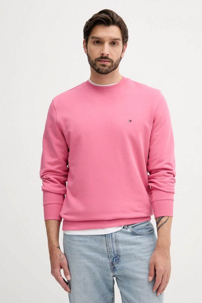 Bavlnená mikina Tommy Hilfiger čierna farba, jednofarebná, MW0MW37237
