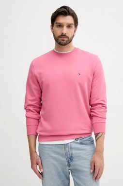 Bavlnená mikina Tommy Hilfiger čierna farba, jednofarebná, MW0MW37237