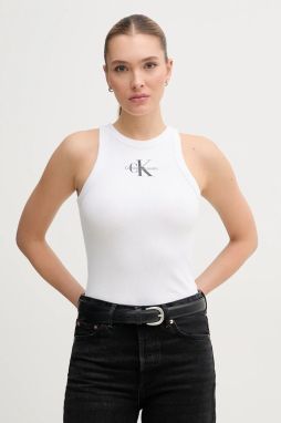 Top Calvin Klein Jeans dámsky, biela farba, J20J225301