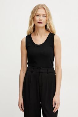 Bavlnený top Weekend Max Mara čierna farba, 2515941022600