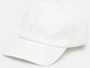 Šiltovka MM6 Maison Margiela biela farba, jednofarebná, SH2TC0002