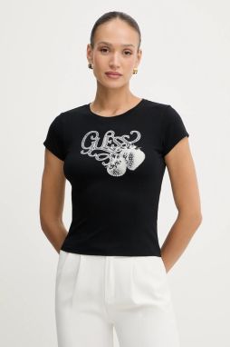 Tričko Guess dámske, čierna farba, W5YI29 K49A1