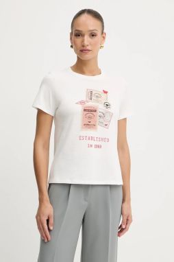 Bavlnené tričko Weekend Max Mara ARA dámske, biela farba, 2525976041600