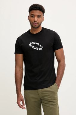 Tričko Karl Lagerfeld Jeans pánske, čierna farba, s potlačou, A3M17037