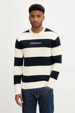 Bavlnený sveter Guess Jeans béžová farba, ľahký, M4BR37 Z3HM1