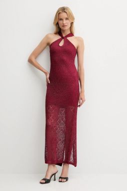 Šaty Guess CYNTHIA červená farba, maxi, priliehavé, W5YK48 Z37G0