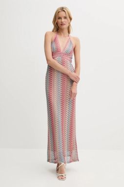 Šaty Guess FEARNE ružová farba, maxi, rovný strih, W5YK1C KK620