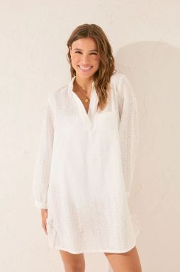 Šaty women'secret biela farba, midi, rovný strih, 4929175