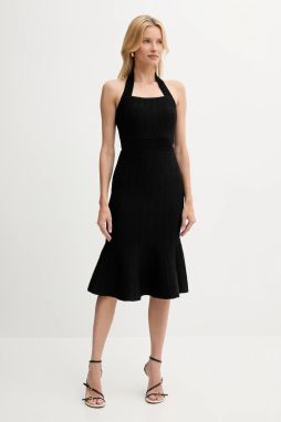 Šaty Guess SOFIE čierna farba, midi, priliehavé, W5YK39 Z2XY0