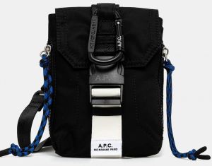 Malá taška A.P.C. crossbody pouch trek čierna farba, PAAGR.H61733