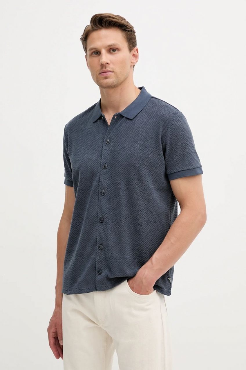 Košeľa Guess CALVIN regular, s klasickým golierom, M5YP20 KCWN2