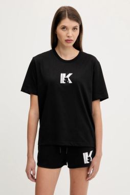 Tričko Karl Lagerfeld Jeans dámske, čierna farba, A3W17094